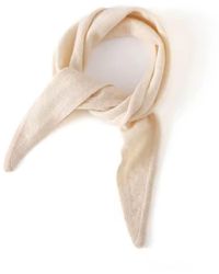 My Little Nature - Neutrals Wool & Cloud Triangle Cashmere Skinny Scarf - Lyst