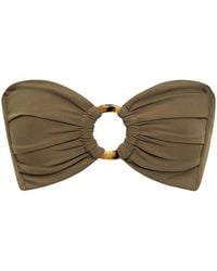 Montce - Khaki Tori Ties Bandeau Bikini Top - Lyst