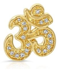 Maya Brenner - Pavé Charm Stud - Lyst