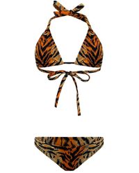 Maui X Lolita - Talia Tiger Print Triangle Bikini - Lyst