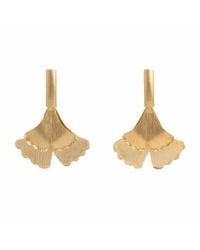 Meraki by Rashmi Bajaj - Ginko Leaf Plated Dangle Earrings - Lyst