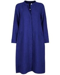 NoLoGo-chic - Ultra Super Mix Coat Dress Linen Ultramarine - Lyst