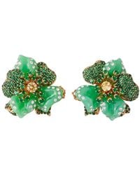 LÁTELITA London - Jade Rose Flower Stud Earrings - Lyst