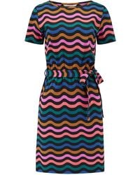 Sugarhill - Terri Jersey Mini Dress, Multi, Wavy Chevron - Lyst