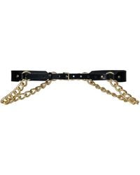 Haute Cuir - Double Chain Slim Leather Belt - Lyst