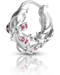 Kasun - Enchanted Ruby Forest Hoop Earring - Lyst