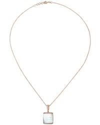 Artisan - Natural Cameo Pave Diamond Necklace 18k Rose Gold Jewelry - Lyst