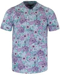 lords of harlech - Maze Garden Party V-Neck Tee -Spearmint - Lyst