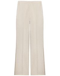 Nocturne - Neutrals Textured Mid Rise Trousers - Lyst