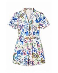 Yumi' - Multicolour Paisley Retro Print Playsuit - Lyst