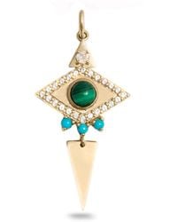 Zohreh - Limited Edition Malachite Eye Pendant 9K - Lyst
