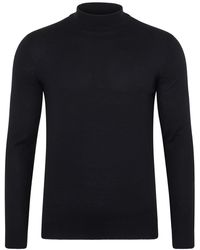 Paul James Knitwear - Extra Fine Merino Wool Mock Turtleneck Shaw Jumper - Lyst