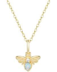KAMARIA - Mini Opal Bee Charm Necklace - Lyst