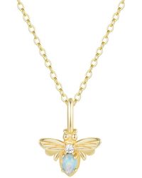 KAMARIA - Mini Opal Bee Charm Necklace - Lyst