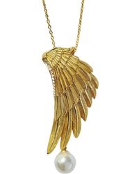 Janus Edinburgh - Alata Large Guardian Angel Wing Vermeil Necklace - Lyst