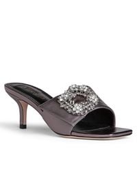 Allegra James - Harper Jeweled Leather Comfortable Mule Sandal - Lyst