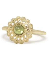 Vintouch Italy - Filigrana-Plated Peridot Ring - Lyst
