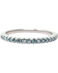 Harfi - Aquamarine Moissanite Crystal Sterling Ring - Lyst