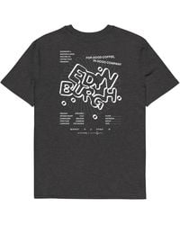Anchor and Crew - Dark Heather Gustatory Edinburgh Coffee Scene Organic Cotton Embroidered T-Shirt - Lyst