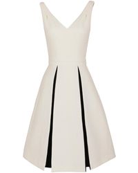 Santinni - 'Adeline' Wool Dress With Silk Taffeta - Lyst