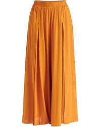Paisie - Flowy Palazzo Trousers With Open Front Splits - Lyst