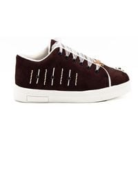 Rettrose - Emeryson Luxury Chocolate Suede Handmade Embellished Tennis Shoe - Lyst