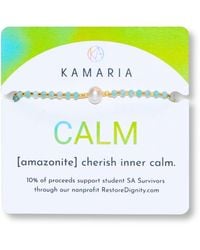 KAMARIA - Lumira Mini Pearl & Gemstone Adjustable Bracelet With Miyuki Beads - Lyst