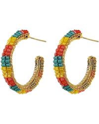 Lavish by Tricia Milaneze - Summer Vibe Mix Maya Hoops Handmade Crochet Earrings - Lyst