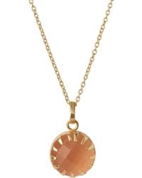 YAA YAA LONDON - Neutrals New Life Apricot Blush Vermeil Necklace - Lyst