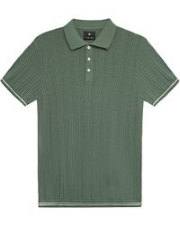 Vustra - Sage Textured Knit Polo - Lyst