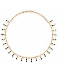 Linda Fiore - Amalei Vermeil Necklace With Dark Enamel - Lyst