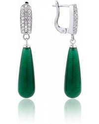 Najiba - Cascade Earrings Emerald - Lyst