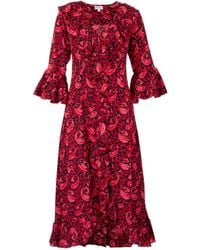 At Last - Felicity Midi Dress - Lyst