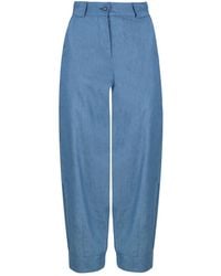 Conquista - Loose Fit Denim Style Pants - Lyst