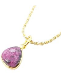 Harfi - Statement Vermeil Plated Ruby July Birthstone Crystal Rope Necklace - Lyst