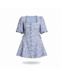 L’orangerie D’isabella - Bloom & Laced Mini Dress Denim - Lyst
