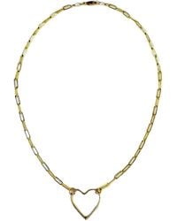 Lexi Jewelry - Heart & Link Chain Necklace - Lyst