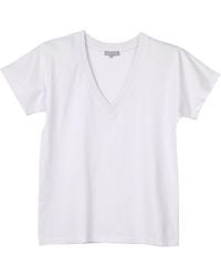 Cove - V Neck Short Sleeve Cotton T-Shirt - Lyst