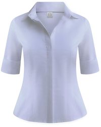 Why Mary - The Kate Short Sleeve Cotton Shirt Blouse - Lyst