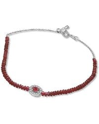 Genevieve Collection - 18K Ruby Bead Bracelet - Lyst