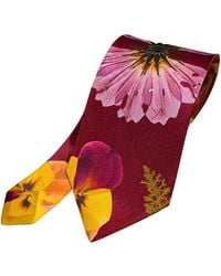 Baines London - Joy Floral Design Satin Suit Tie - Lyst