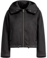 Tantra Spain Sl - Short Wool Coat With Detachable Hood And Padded Collar - Lyst