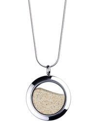 My Little Nature - Neutrals Designer Statement Necklace With Natural Beach Sand – Neutral Tones Vacation Jewelry - Lyst