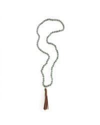 Heather Hawkins Jewelry - Talulah Belle Gemstone Beaded Long Necklace With Suede Tassel - Lyst