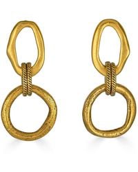 Loni Paul Jewelry - Sculpted Circle Drop Earrings - Lyst