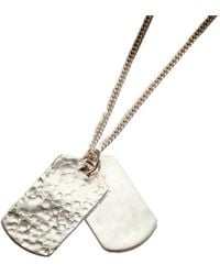 Posh Totty Designs - Sterling Double Dog Tag Necklace - Lyst