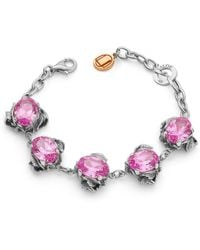 Unaloe - Coleus Ovalis Sterling Bracelet With Cubic Zirconia – Romantic Luxury Jewelry For - Lyst