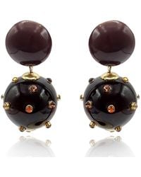 Michael Nash Jewelry - Valentina Tortoise & Tortoise Resin Studded Pierced Earrings - Lyst