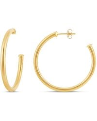 SHYMI - Thin Tube Hoop Earrings - Lyst