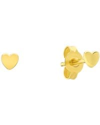 Auree - Verona Mini Vermeil Full Heart Stud Earrings - Lyst